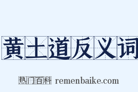 黄土道反义词是什么意思的图片